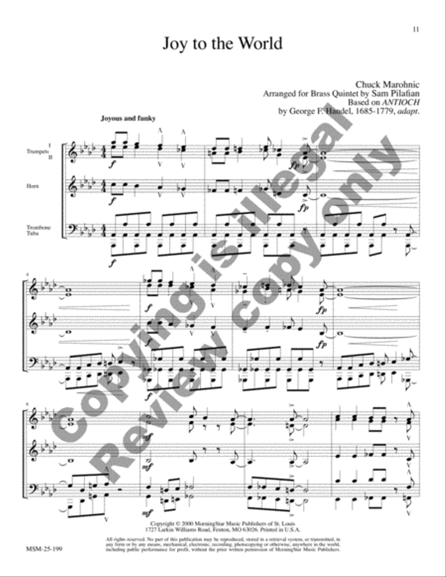 Christmas Jazz for Brass Quintet, Set 2 Brass Quintet scores gallery preview page 7