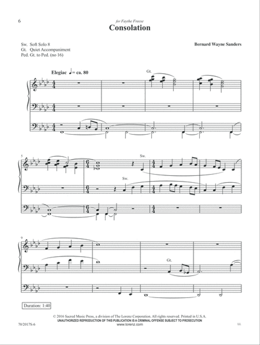 An American Hymn Tune Sampler Organ scores gallery preview page 6