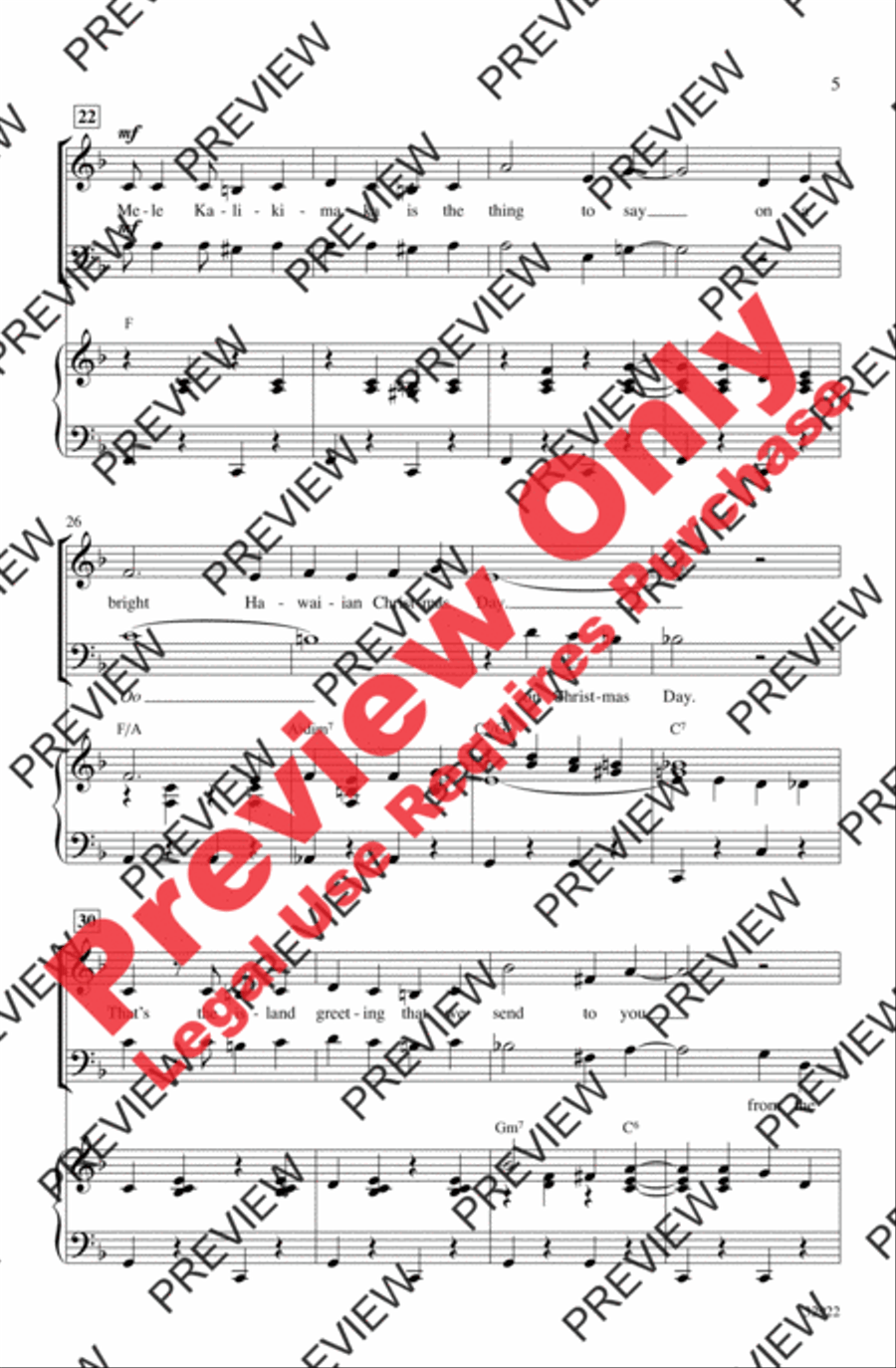 Mele Kalikimaka 3-Part scores gallery preview page 4