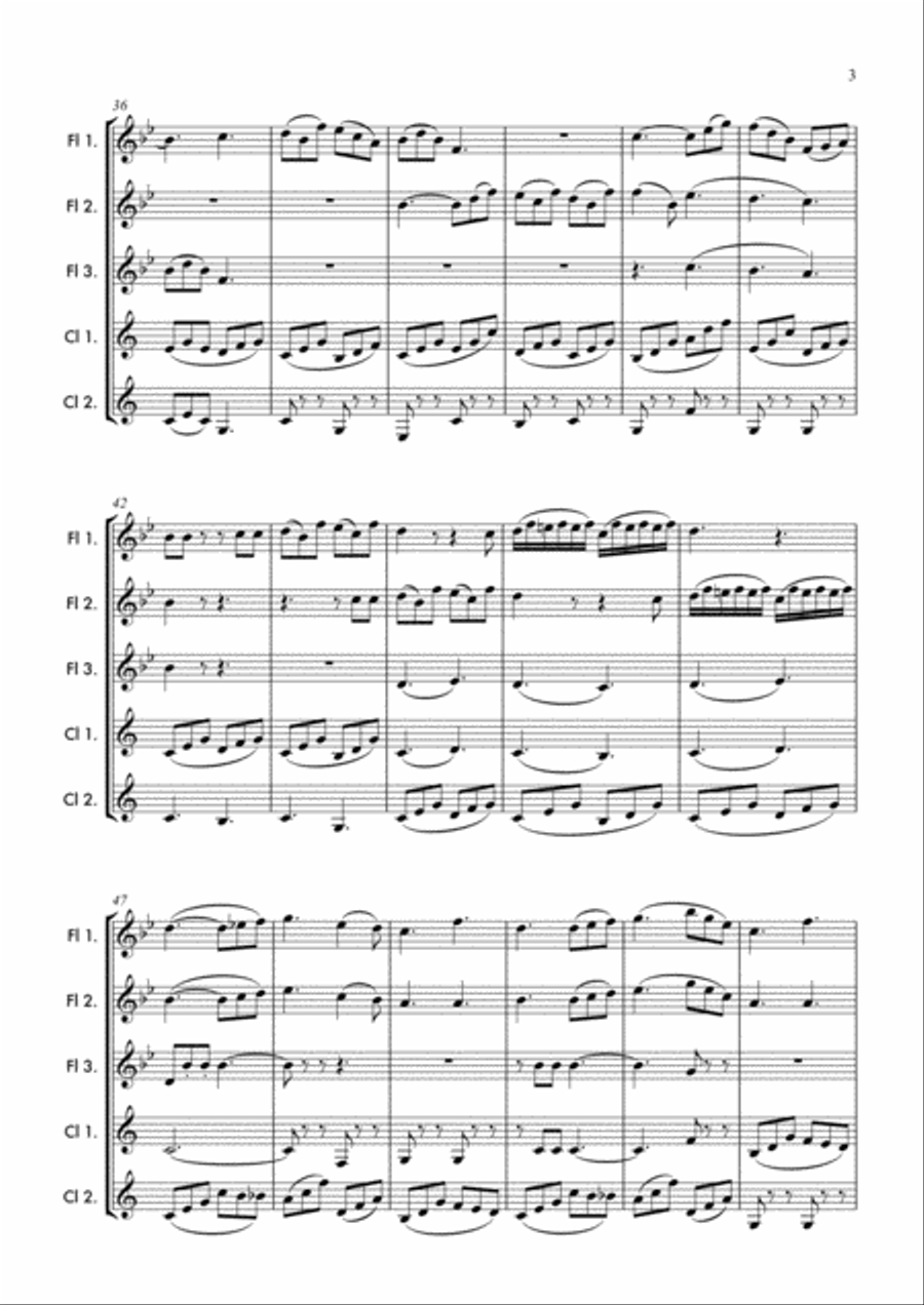 The Marriage Of Figaro Duettino - Sull'aria Woodwind Ensemble scores gallery preview page 4