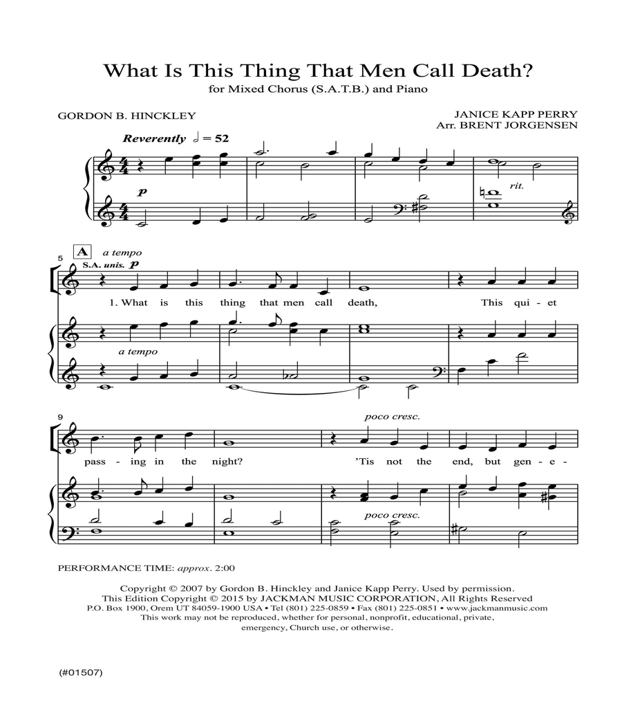 What Is This Thing That Men Call Death? - SATB 4-Part scores gallery preview page 2
