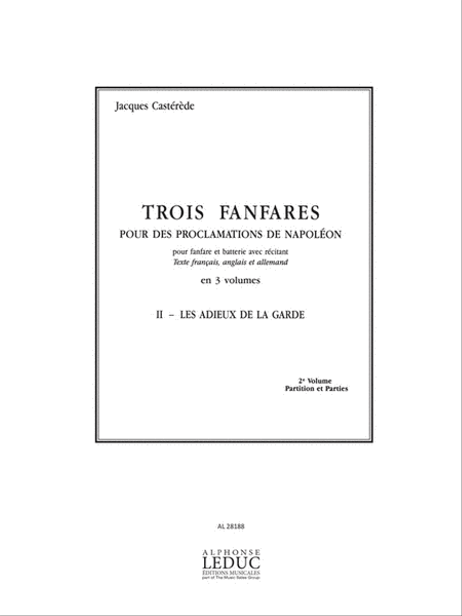 3 Fanfares Pour Des Proclamations De Napoleon Vol.2 (ensemble-brass School and Community scores gallery preview page 1