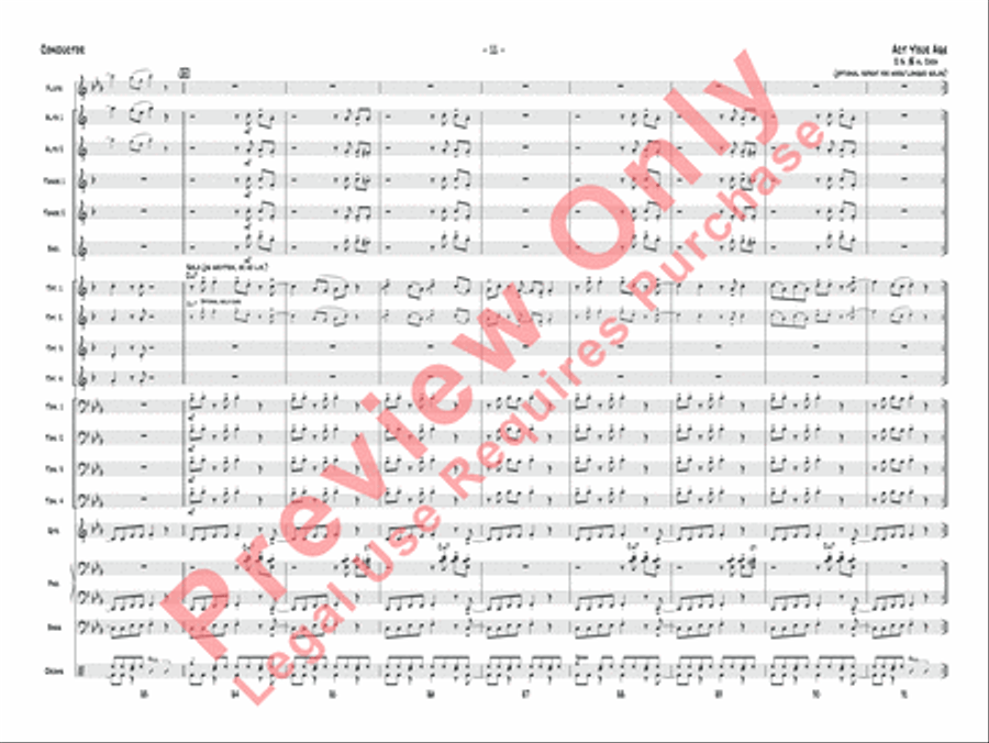 Act Your Age Jazz Ensemble scores gallery preview page 14