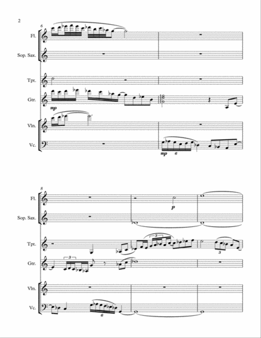 Etude for Six Flute scores gallery preview page 3