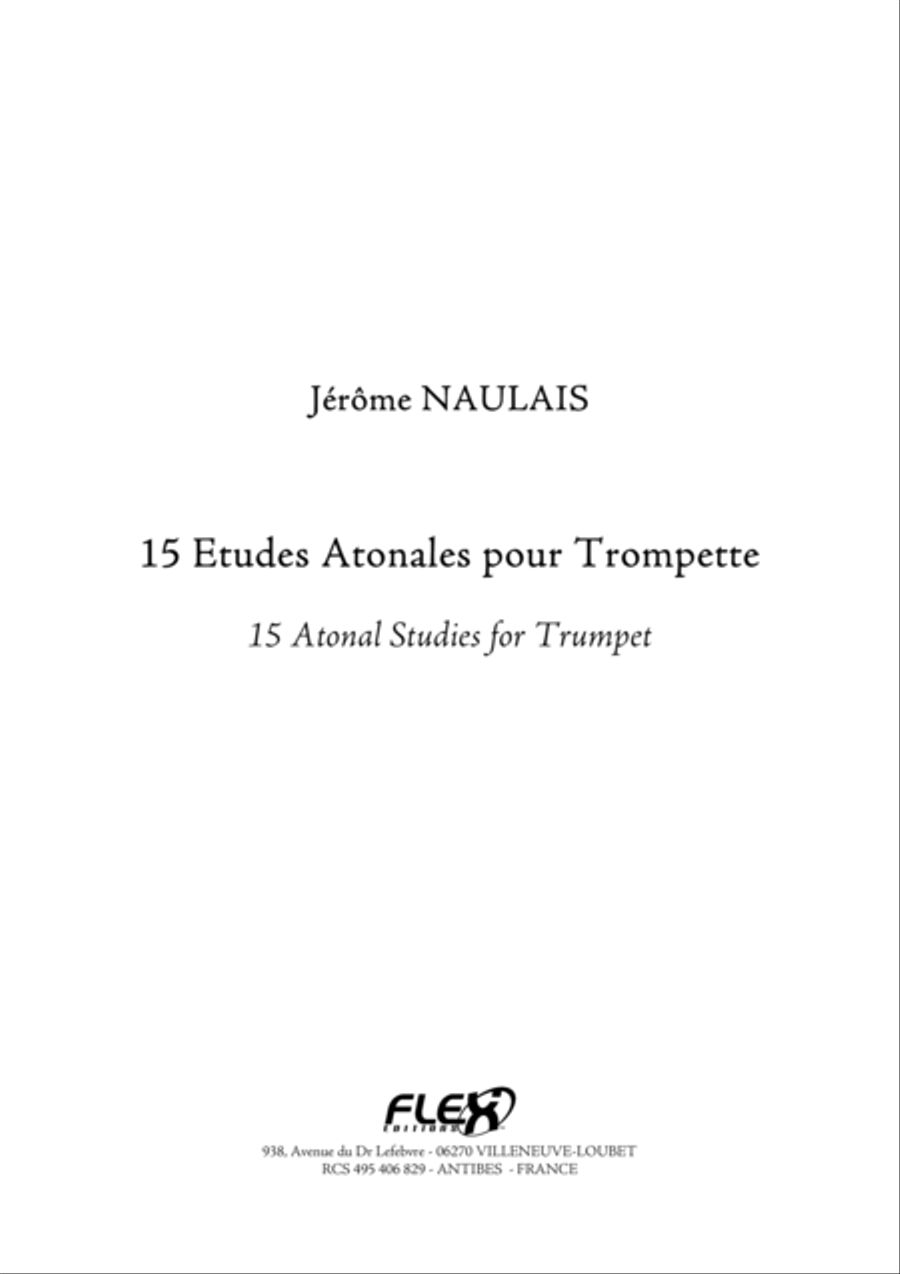 15 Atonal Studies for Trumpet Trumpet scores gallery preview page 1
