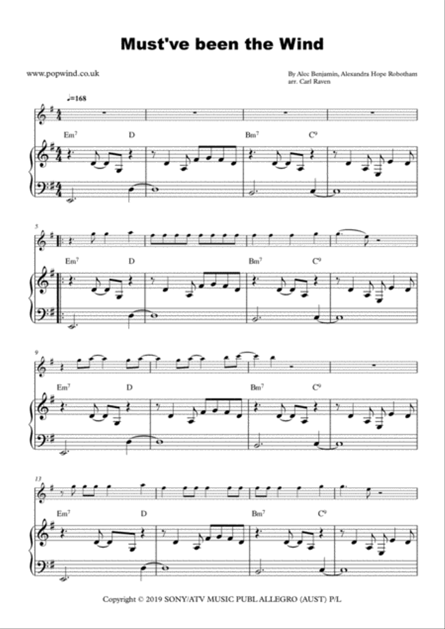 Must Have Been The Wind Flute Solo scores gallery preview page 2