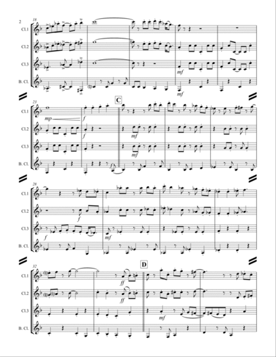 Spanish Flea Woodwind Ensemble scores gallery preview page 3
