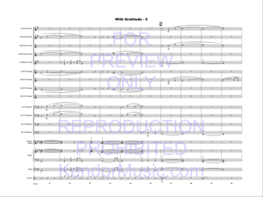 With Gratitude Jazz Ensemble scores gallery preview page 6