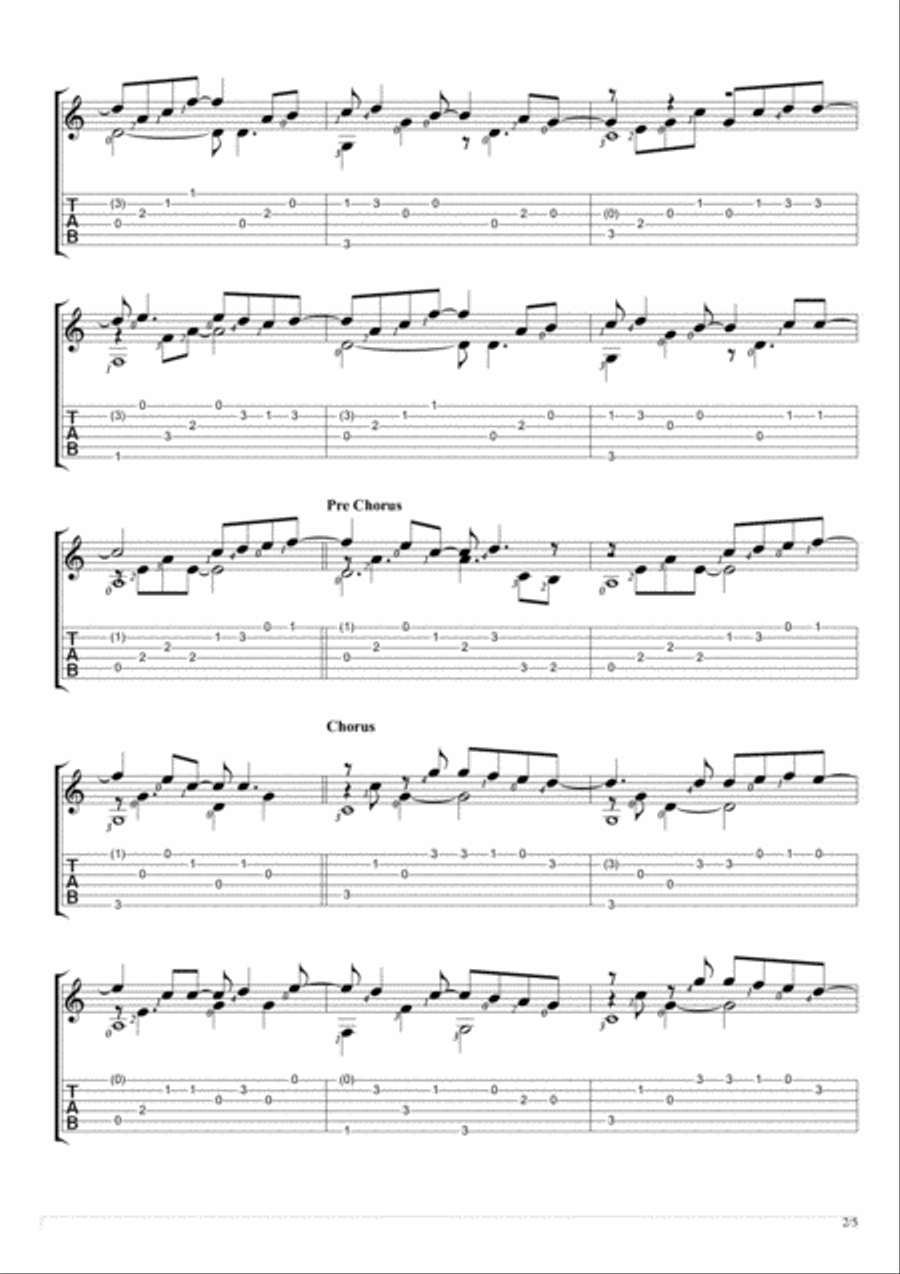 Right Here Waiting Acoustic Guitar scores gallery preview page 2