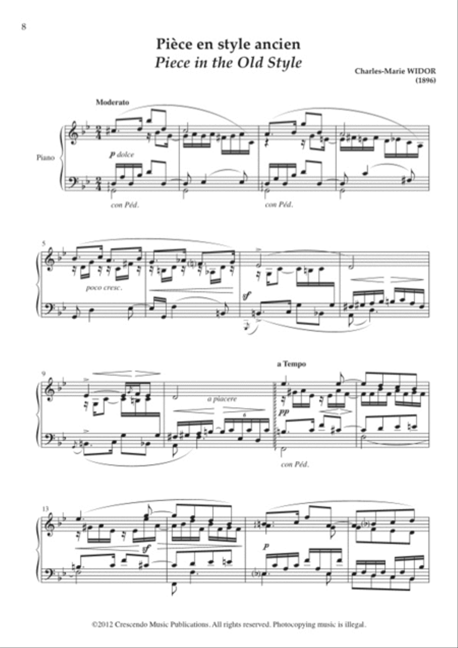 Prelude and Piece en style ancien Piano Solo scores gallery preview page 3