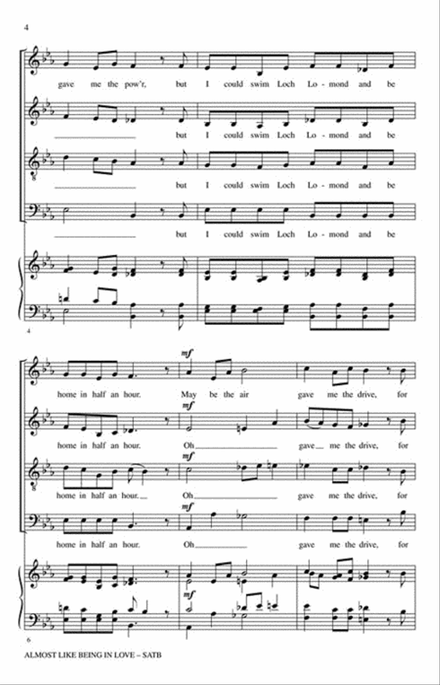 Almost Like Being in Love 4-Part scores gallery preview page 3