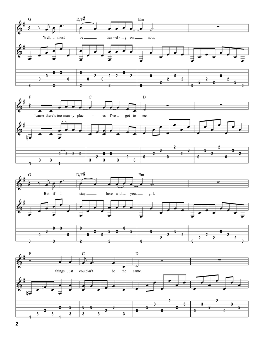 Free Bird Acoustic Guitar scores gallery preview page 2