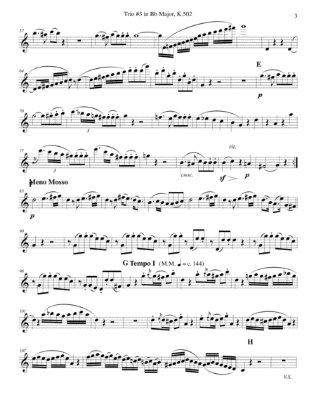 Mozart Piano Trio #3 set for Clarinet, Cello and Piano image number null