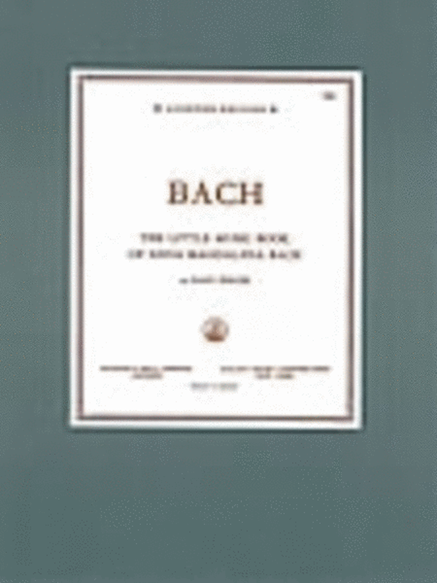 Little Music Book Of Anna Magdalena Bach
