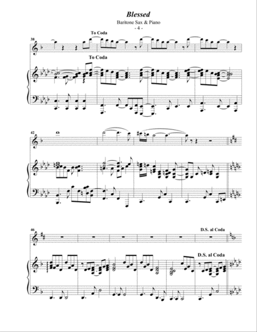 Blessed Baritone Saxophone scores gallery preview page 4