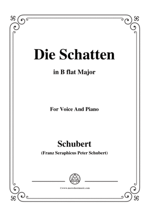 Book cover for Schubert-Die Schatten,in B flat Major,for Voice&Piano
