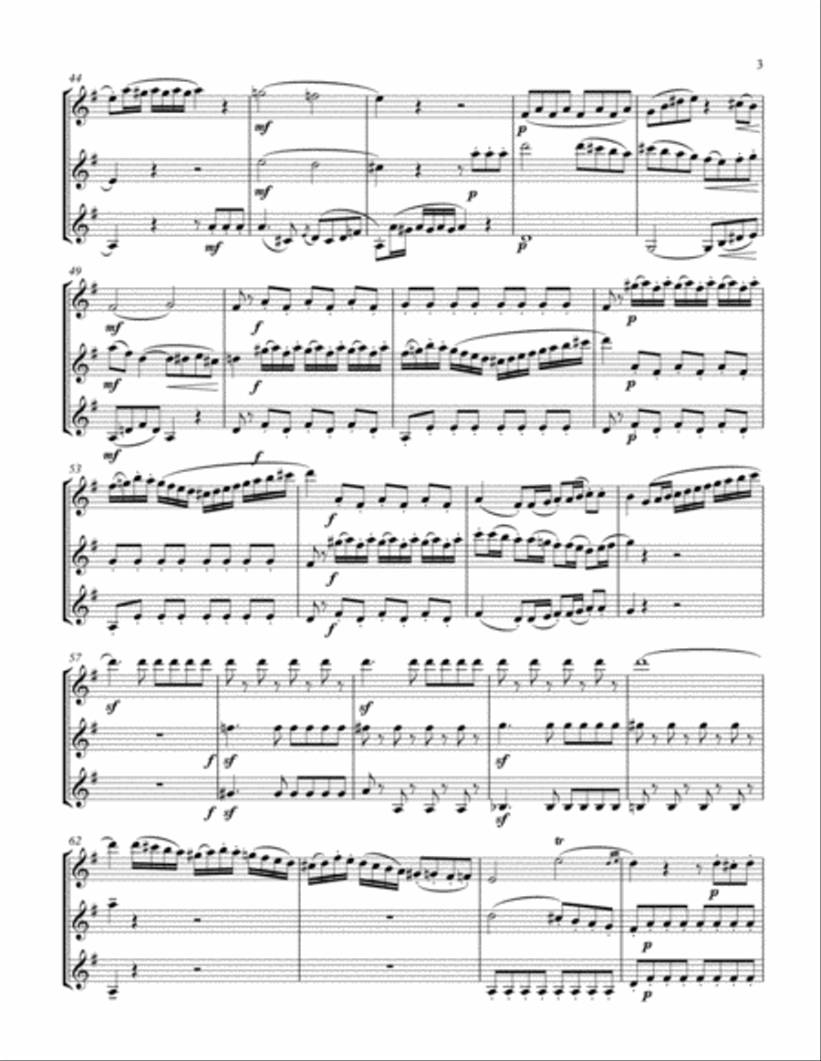 Trio in F Major for clarinet trio Clarinet Trio scores gallery preview page 3