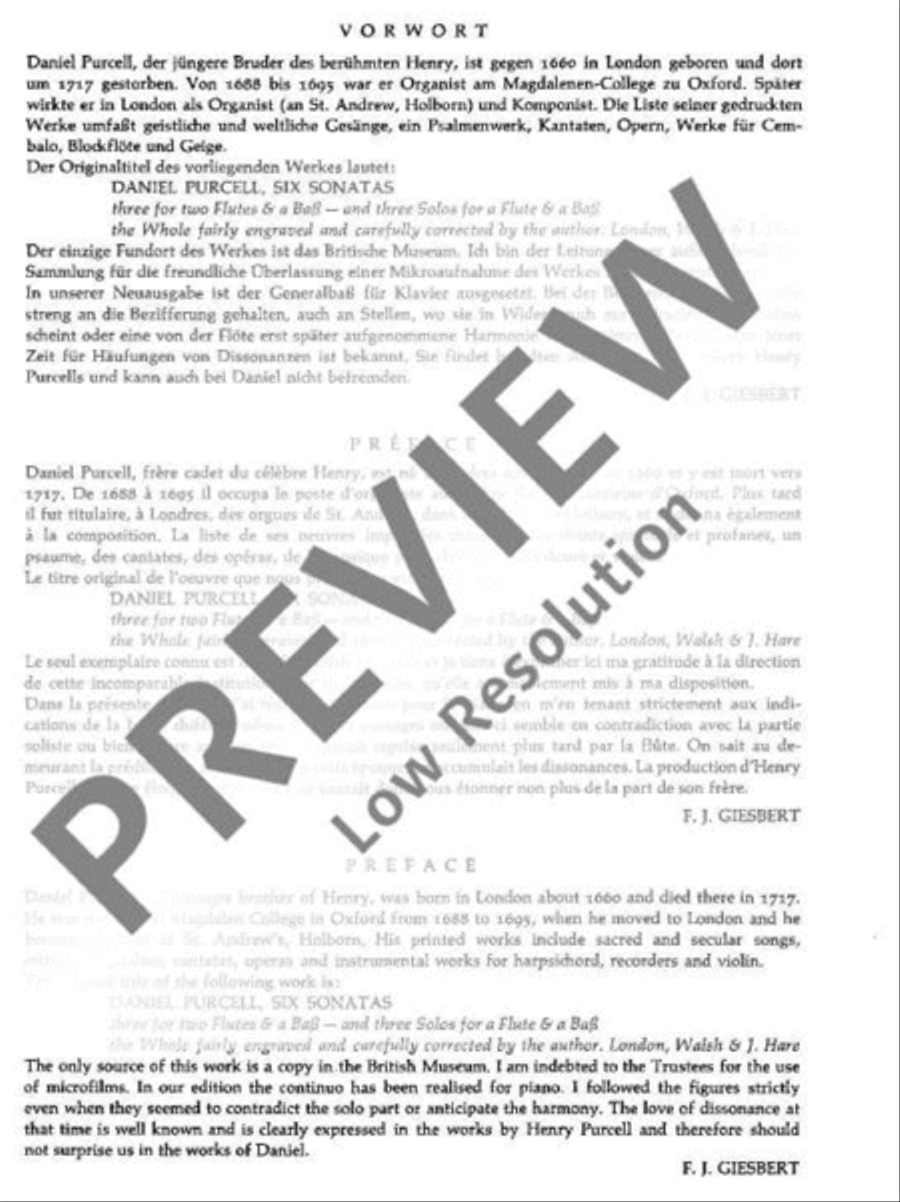 3 Sonatas Flute scores gallery preview page 3