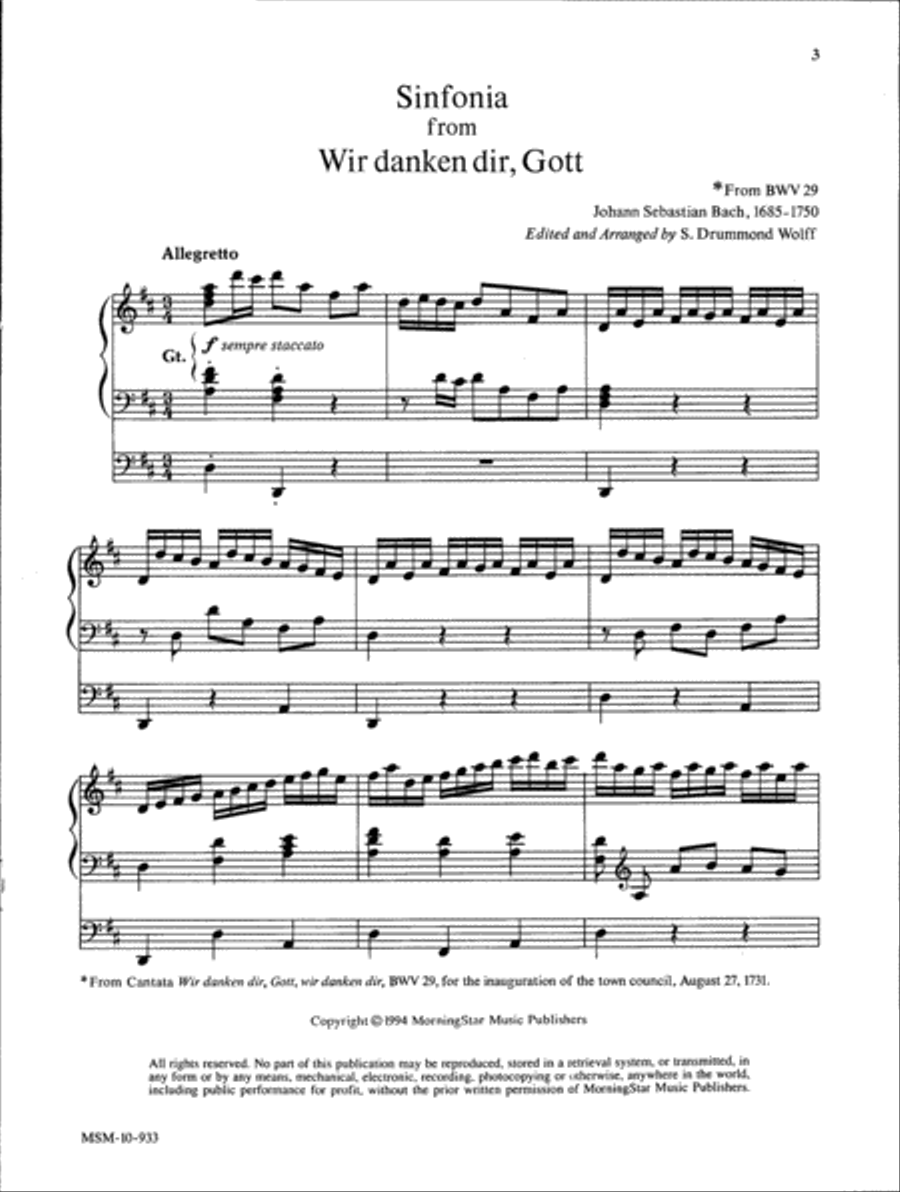 Wir Danken Dir, Gott (Sinfonia) Organ scores gallery preview page 2