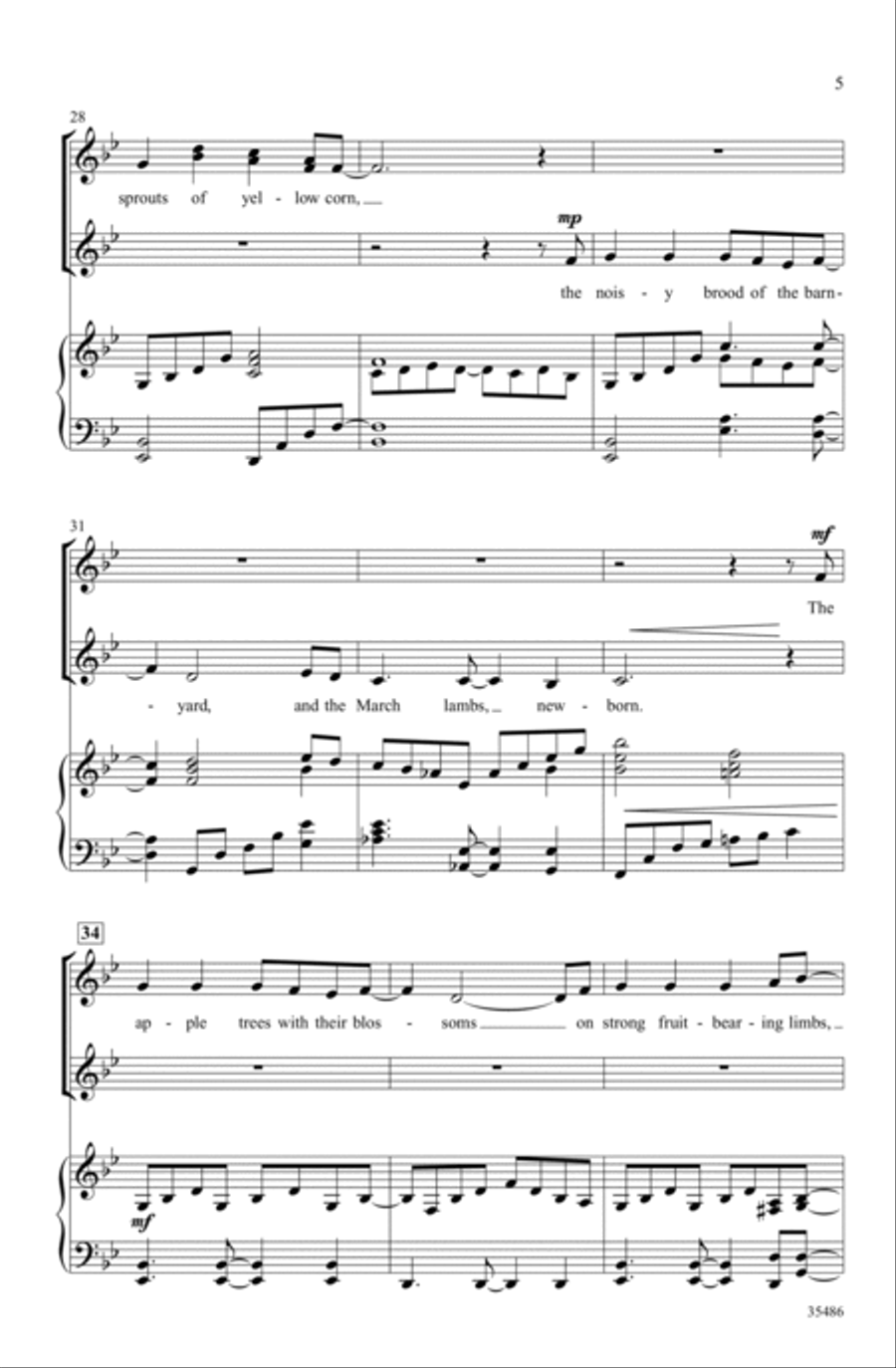 There Was a Child Went Forth SSA scores gallery preview page 4
