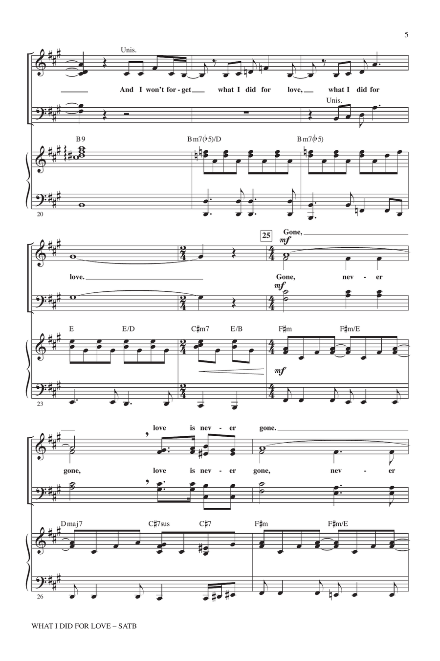 What I Did For Love (from A Chorus Line) (arr. Audrey Snyder) 4-Part scores gallery preview page 4