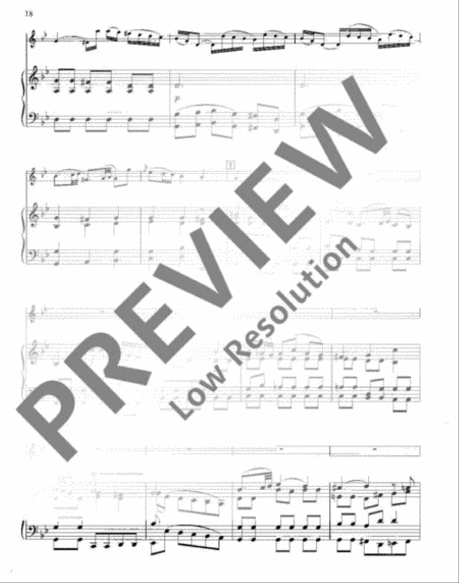 Concerto Bb major No. 292 Flute scores gallery preview page 19