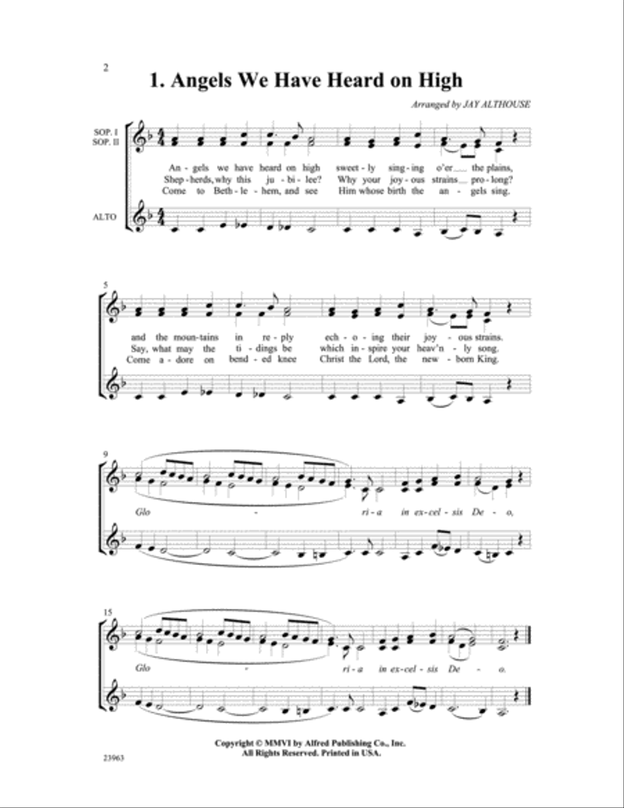 Joy: A Carol Collection SSA scores gallery preview page 2