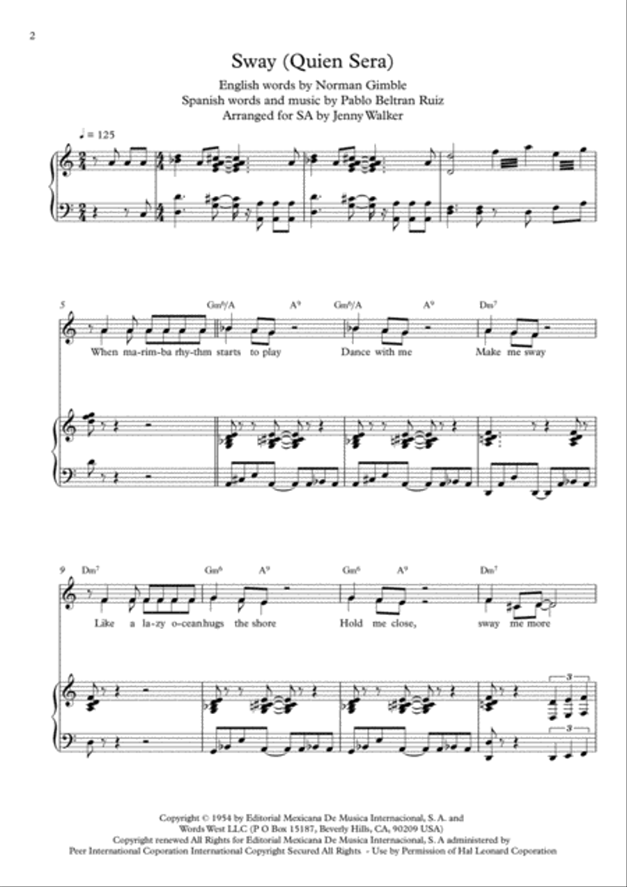 Sway (Quien Sera) Sway (Quien Sera) SA scores gallery preview page 2