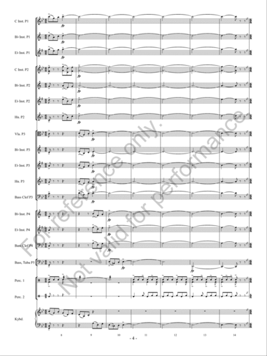Variations On An African Hymnsong Concert Band scores gallery preview page 5
