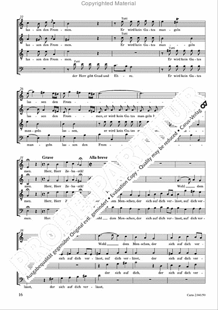 Motets and arias for choirs collected and edited by Johann Adam Hiller, vol. 5 Voice Solo scores gallery preview page 17