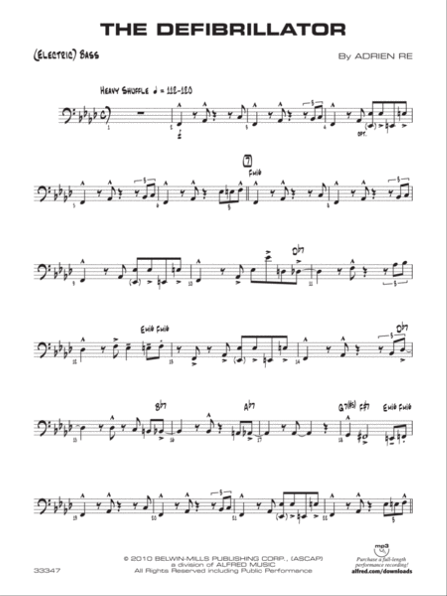 The Defibrillator: String Bass Jazz Ensemble scores gallery preview page 1