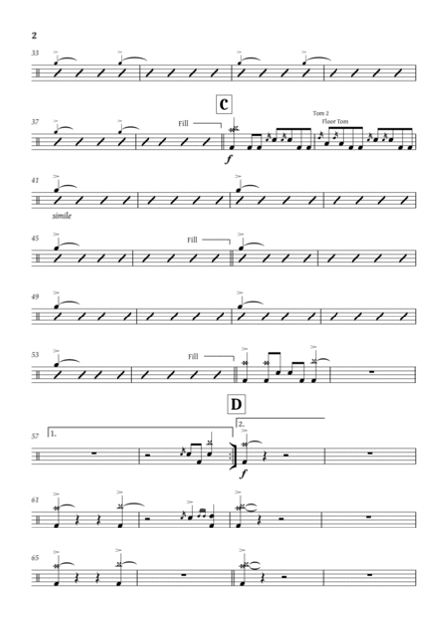 My Hero Drum Set scores gallery preview page 2