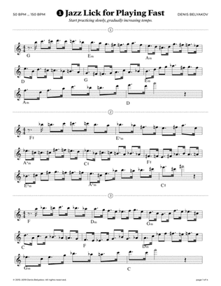 Jazz Lick #1 for Playing Fast