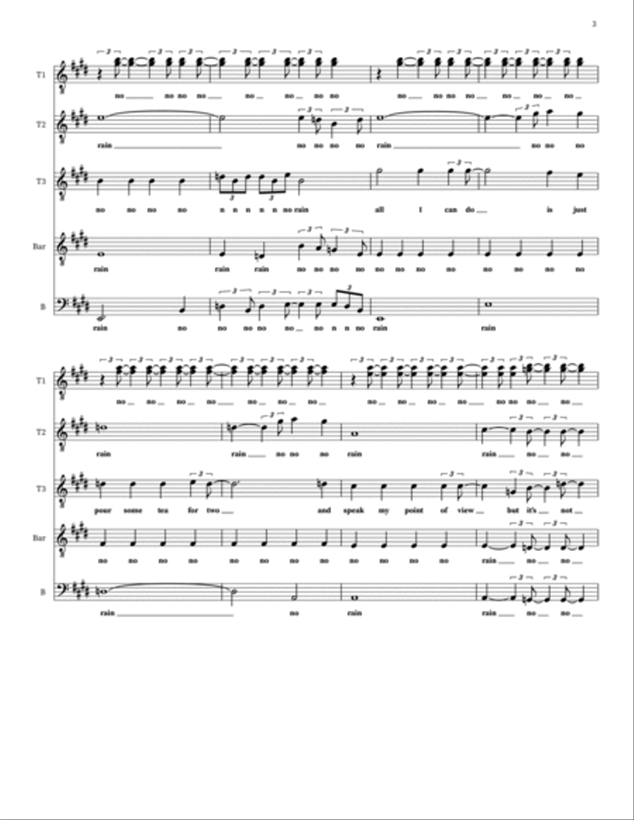 No Rain No Rain Choir scores gallery preview page 3