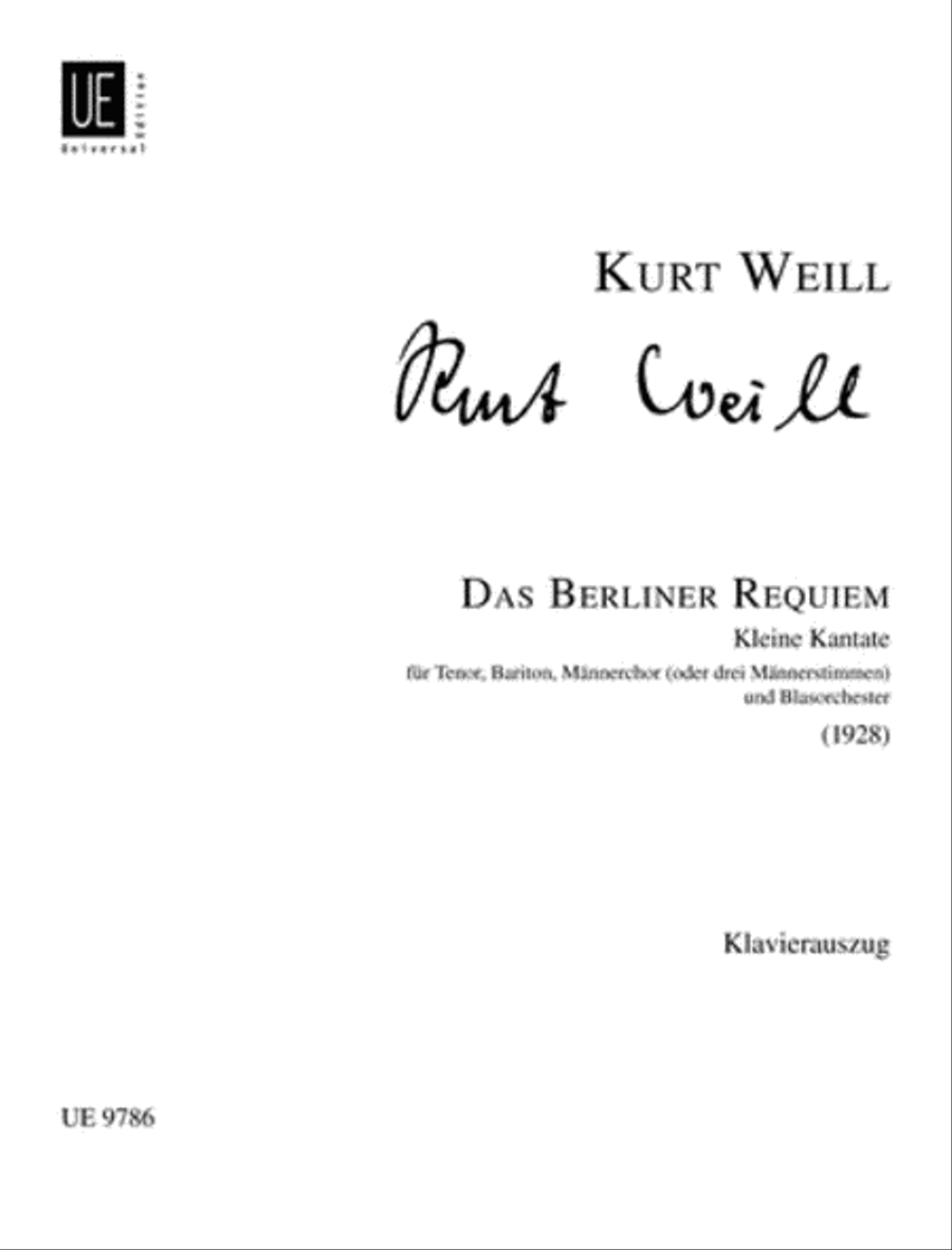 Das Berliner Requiem Das Berliner Requiem Men's Choir scores gallery preview page 1