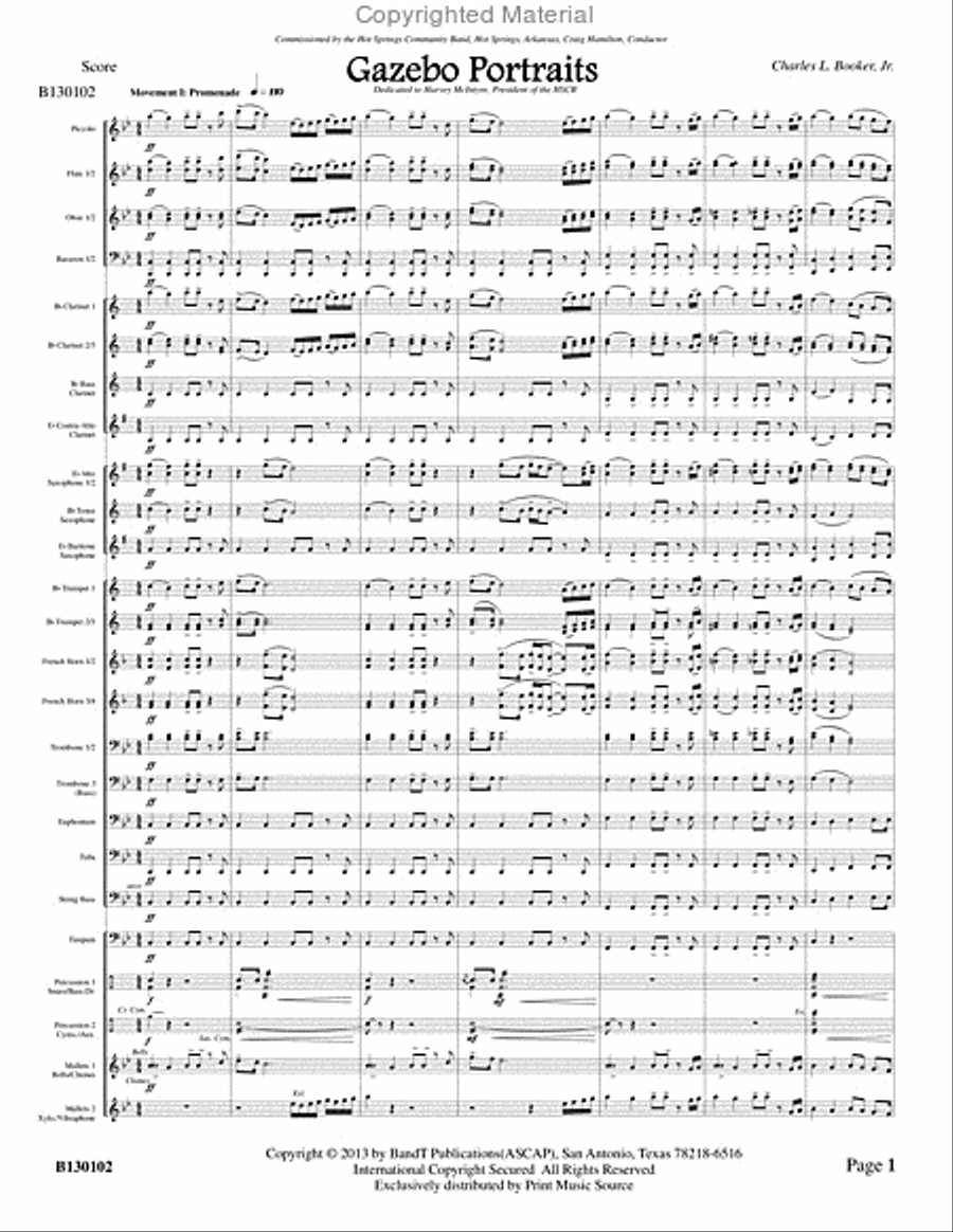 Gazebo Portraits Concert Band scores gallery preview page 4