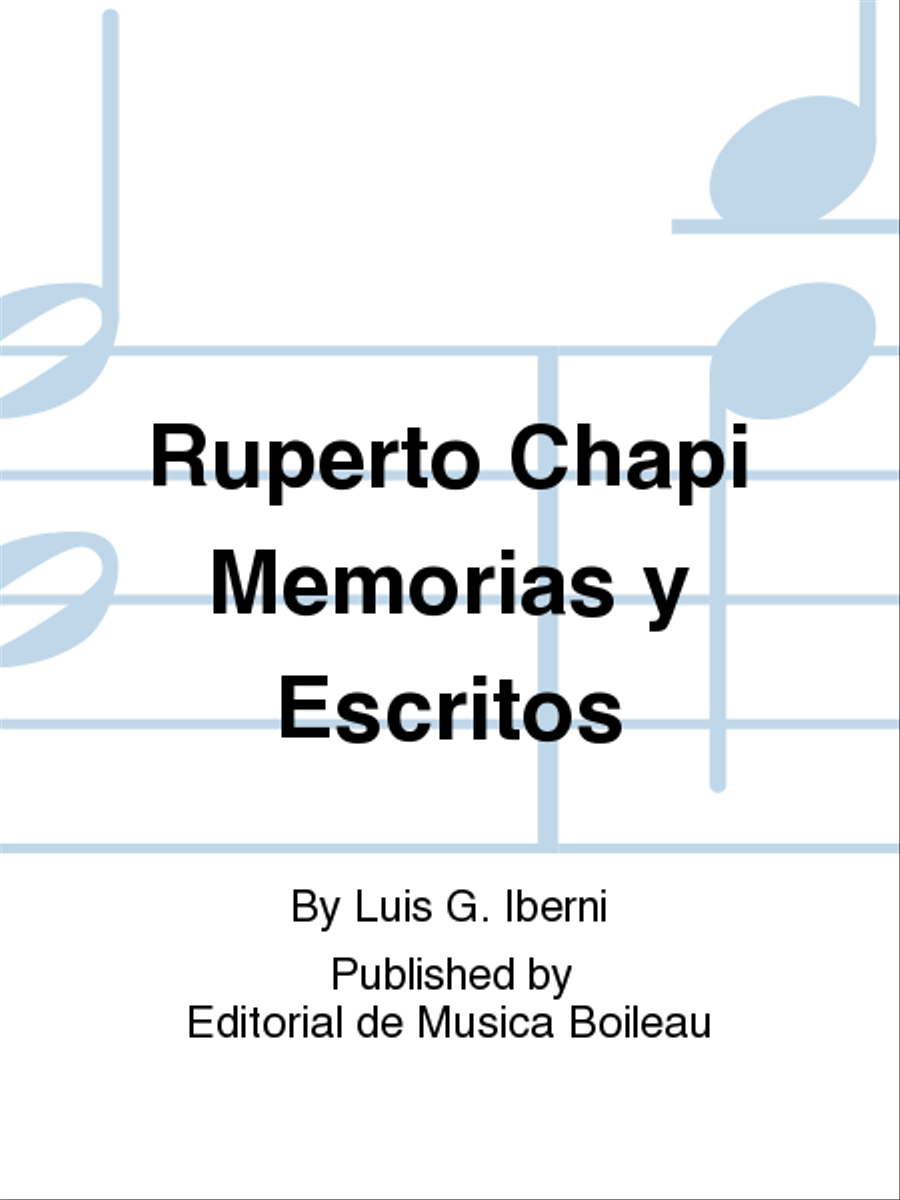 Ruperto Chapi Memorias y Escritos Biographies scores gallery preview page 1