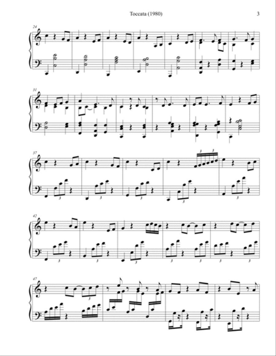 Toccata (1980) Piano Solo scores gallery preview page 3