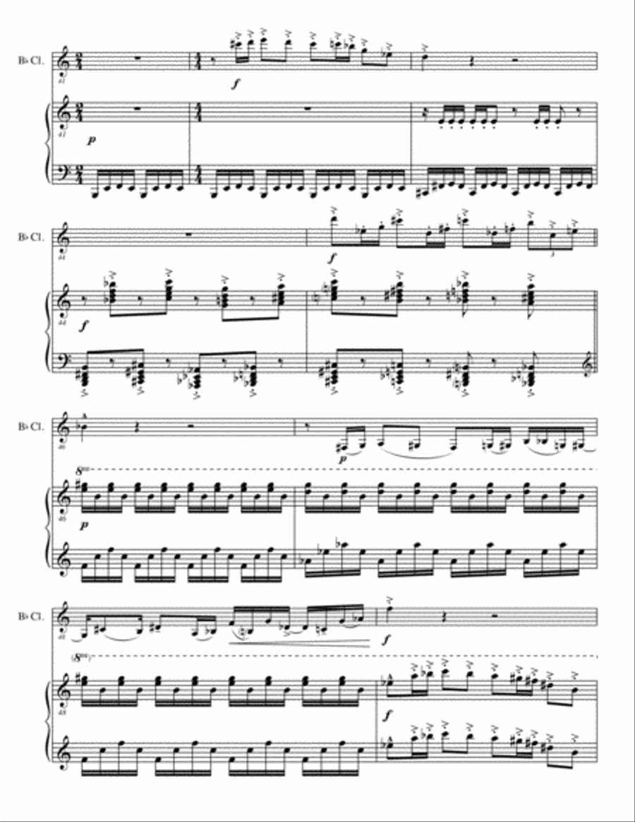 Three Psalms for Clarinet and Piano Clarinet Solo scores gallery preview page 6