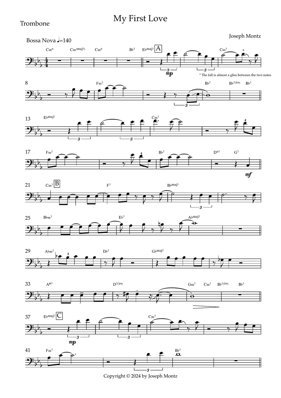 My First Love Trombone Solo scores gallery preview page 5