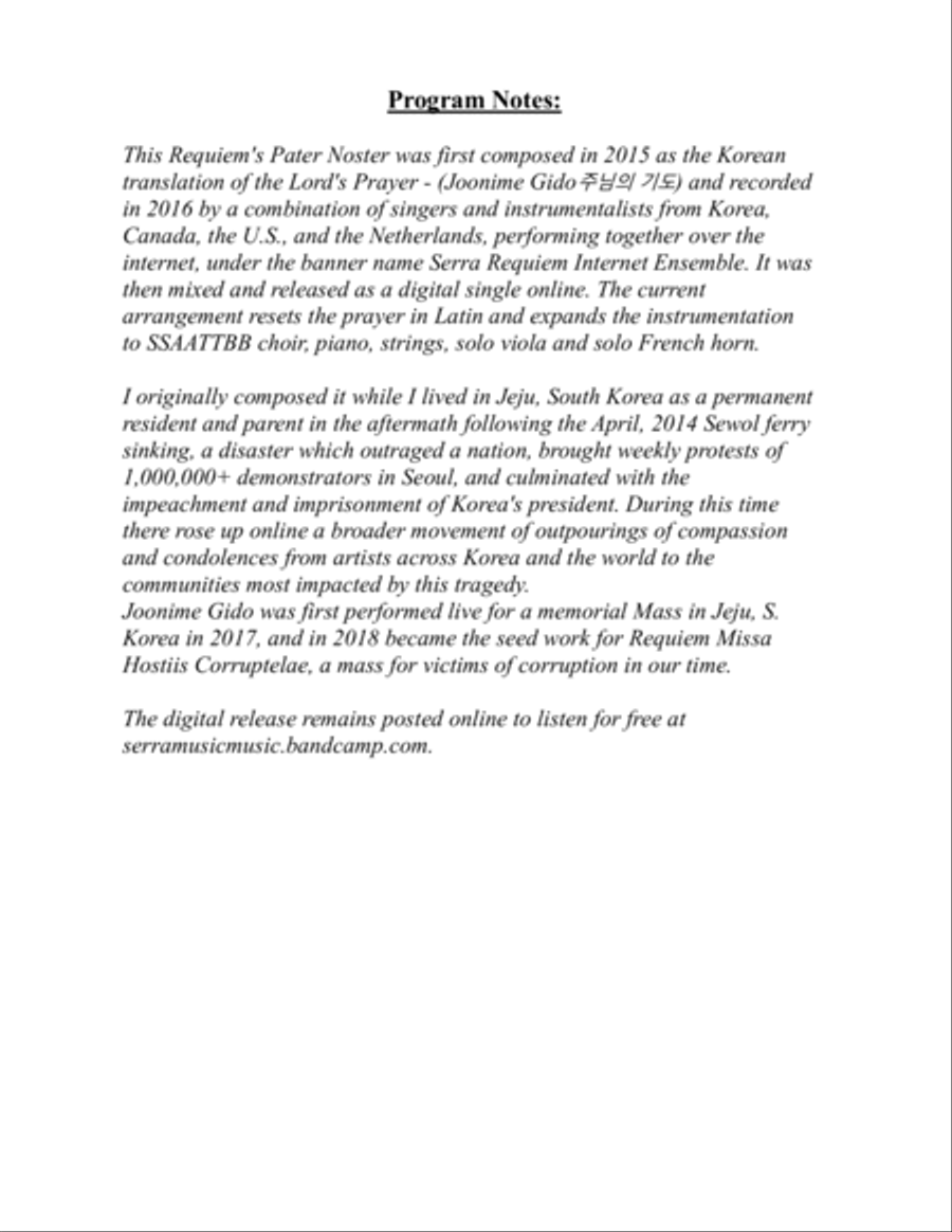 Pater Noster - from Requiem pro Hostiis Corruptelae 4-Part scores gallery preview page 2