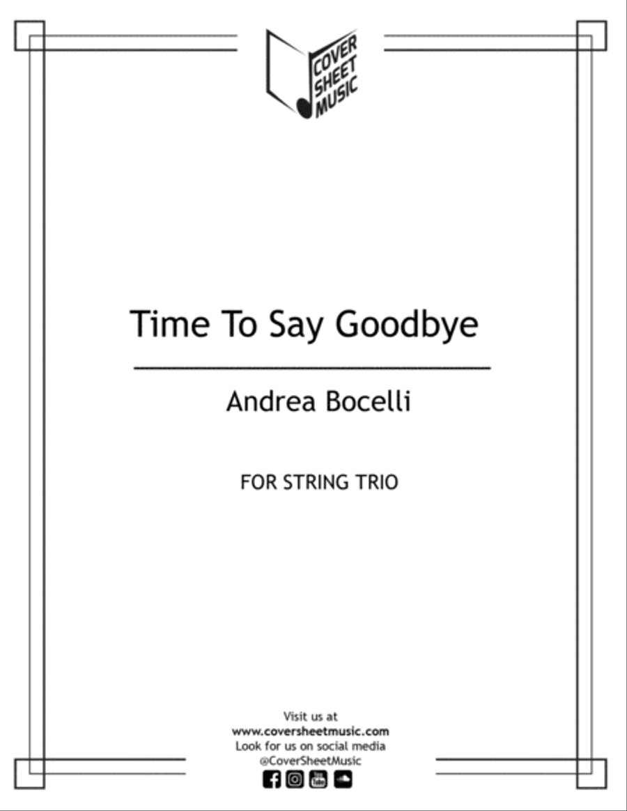 Time To Say Goodbye String Trio scores gallery preview page 1