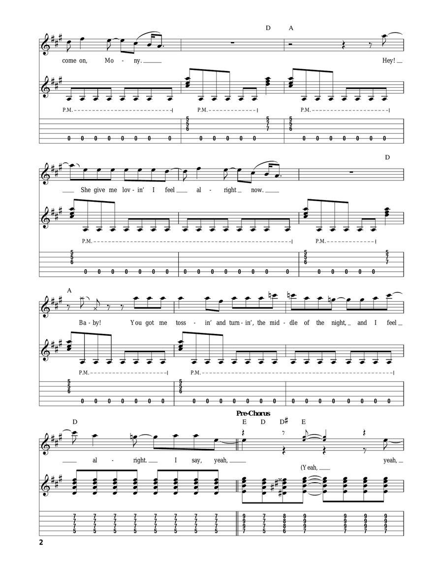 Mony, Mony Mony, Mony Acoustic Guitar scores gallery preview page 2