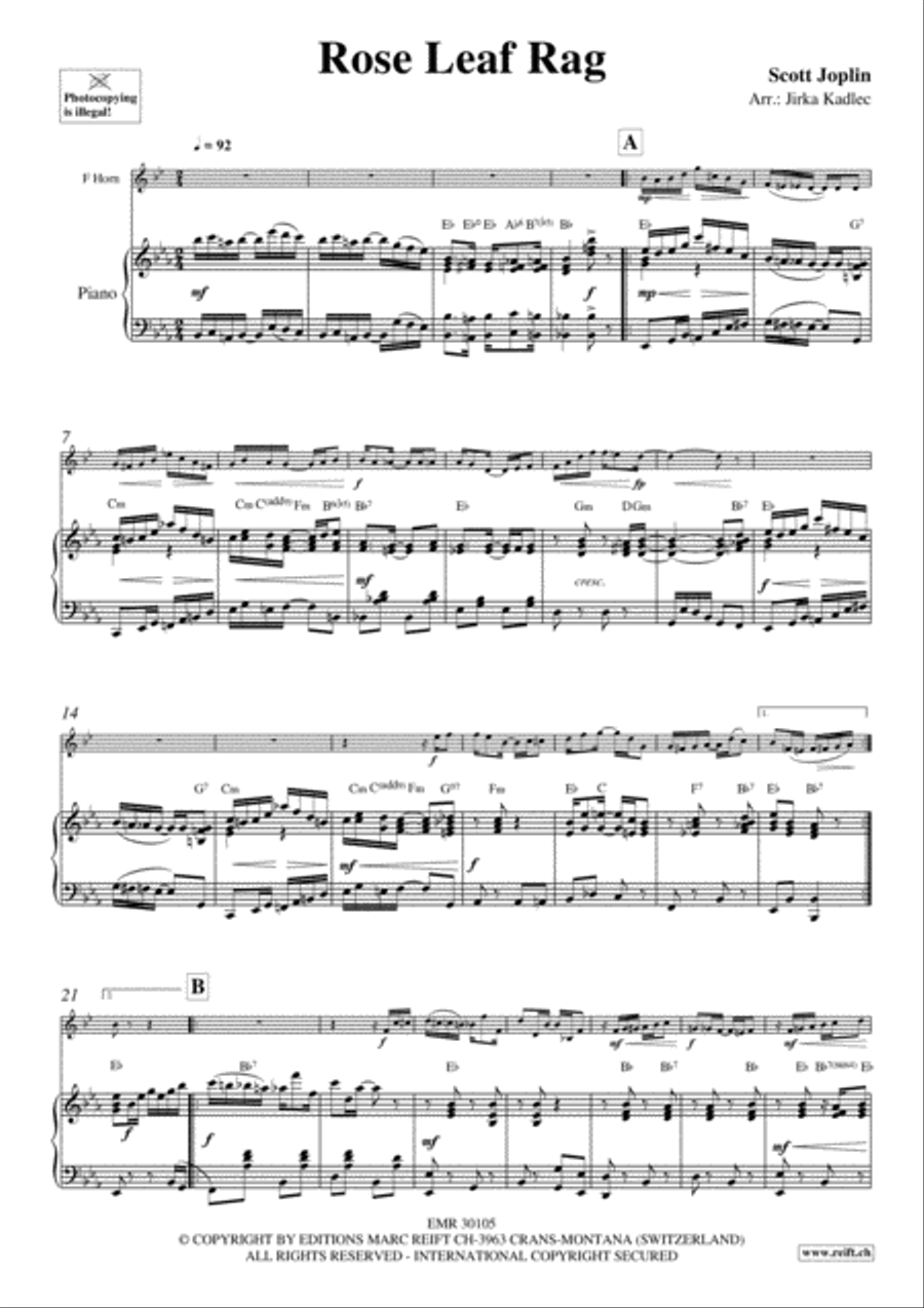 Rose Leaf Rag Horn scores gallery preview page 4