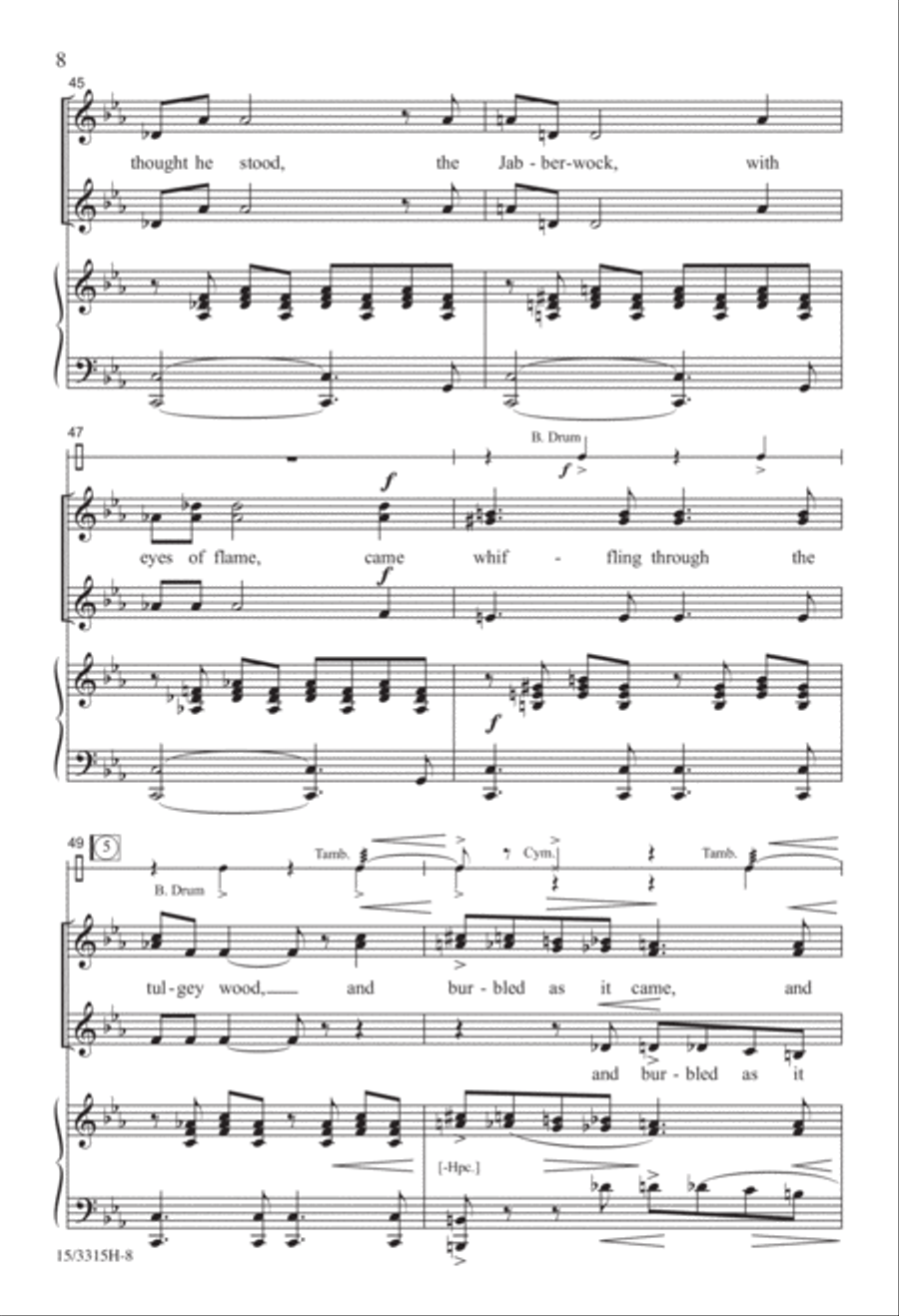 Jabberwocky SSA scores gallery preview page 8