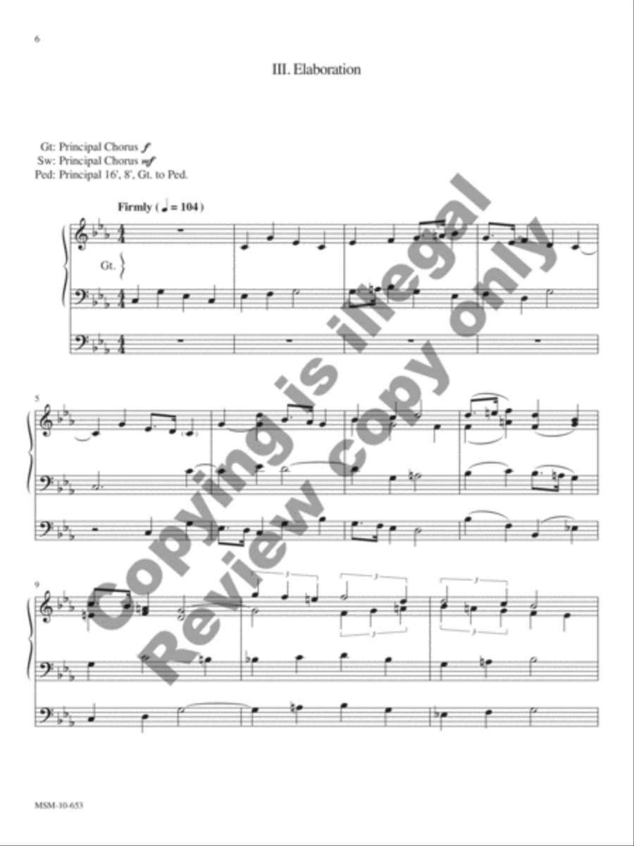 Partita on Built on the Rock Organ scores gallery preview page 3