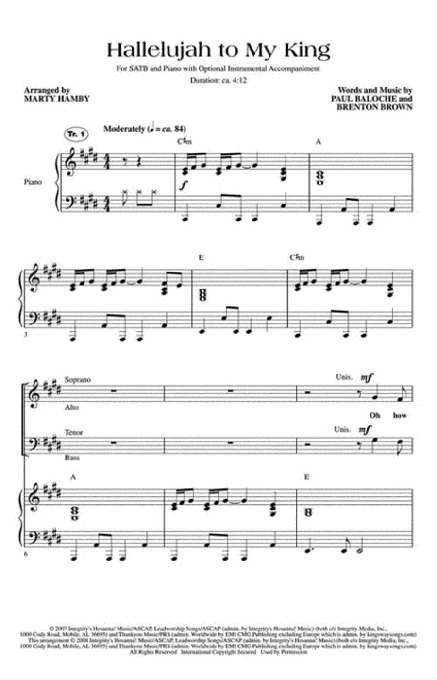 Hallelujah to My King Hallelujah to My King 4-Part scores gallery preview page 2