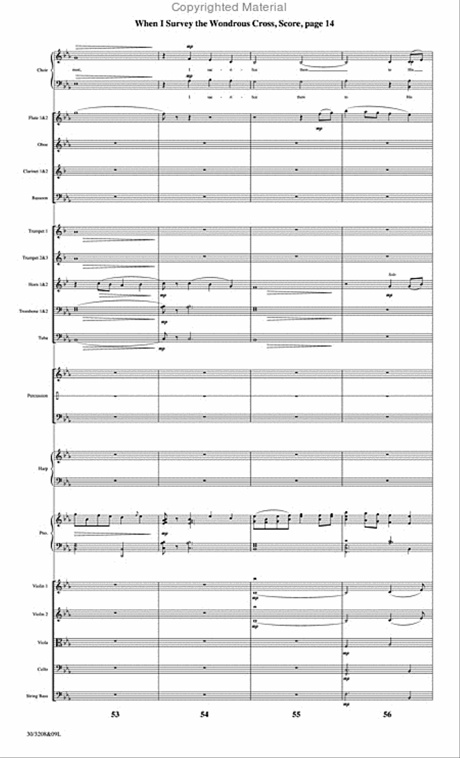 When I Survey the Wondrous Cross - Orchestral Score and Parts Choir scores gallery preview page 15