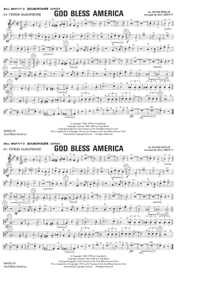 Book cover for God Bless America - Bb Tenor Saxophone