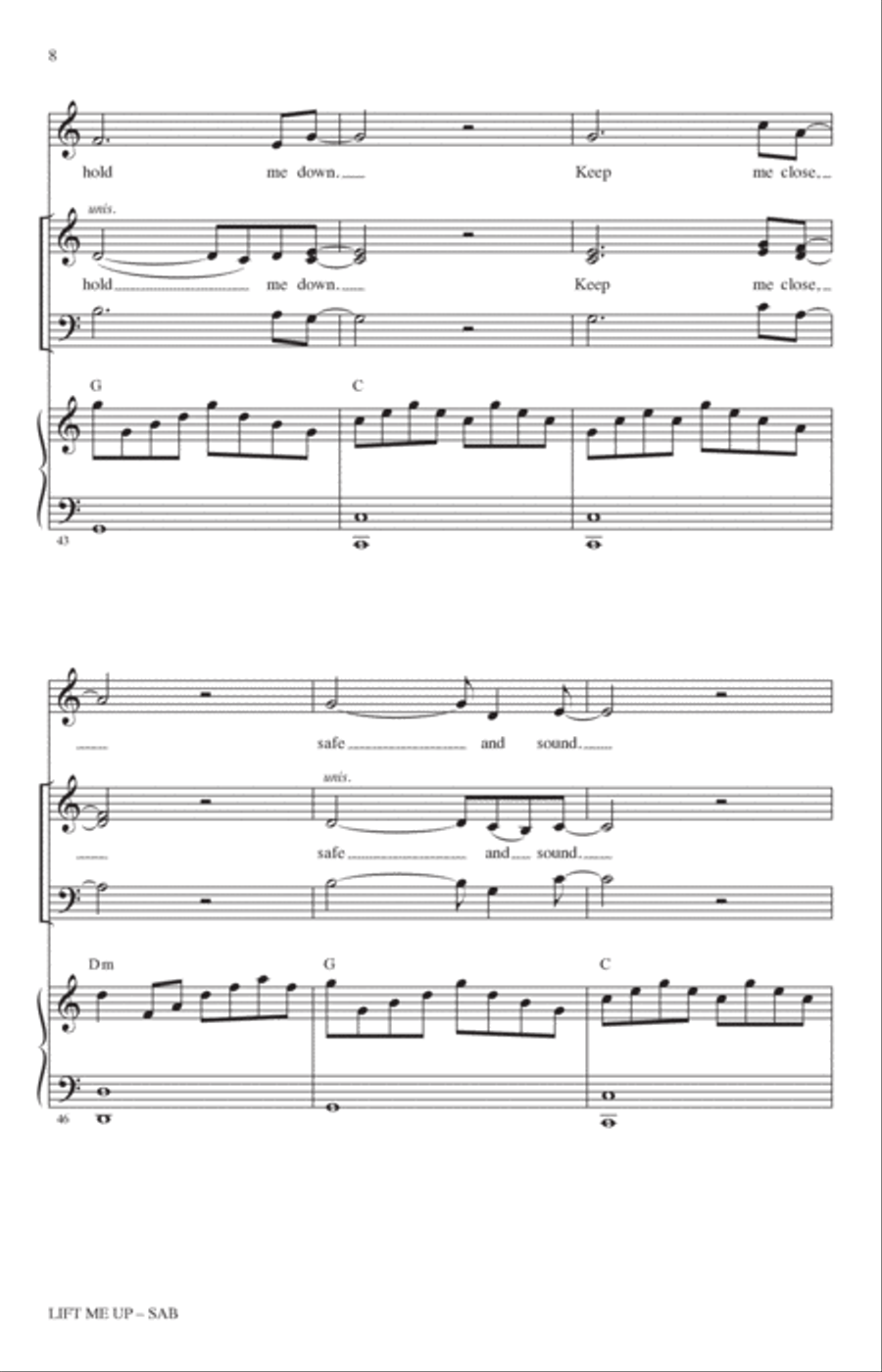 Lift Me Up (from Black Panther: Wakanda Forever) (arr. Mac Huff) 3-Part scores gallery preview page 7